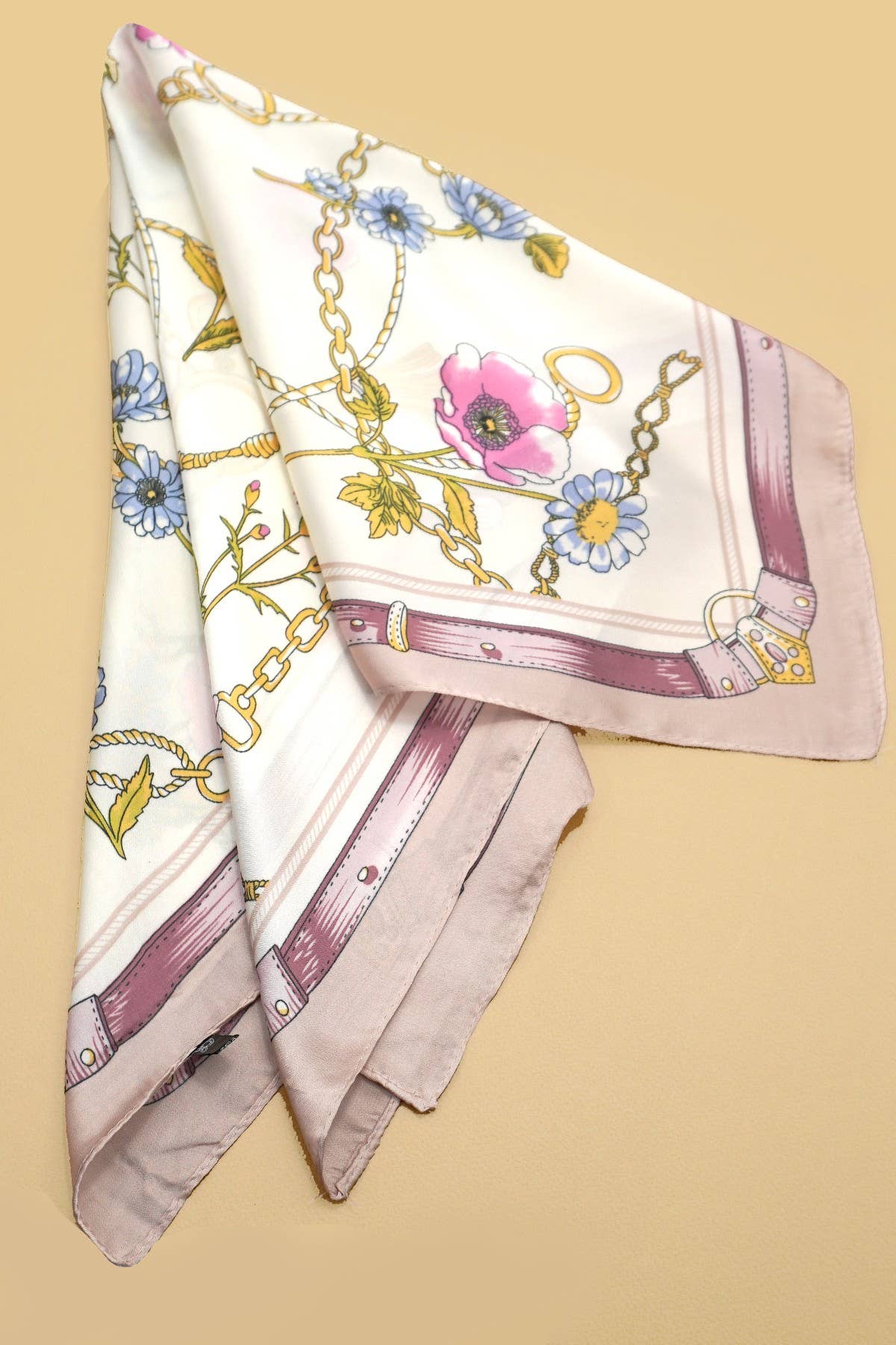JOSSLYN by wall to wall - Vintage Floral Print Bandana Scarf | 40SC703