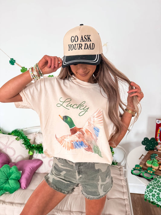 birdie - Lucky Duck Graphic Tee on Ivory