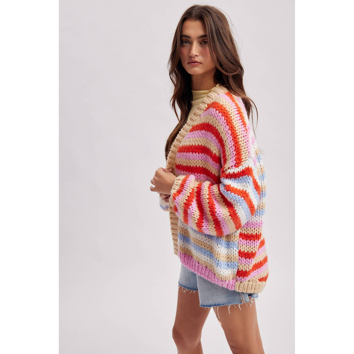 MULTI STRIPE CARDIGAN