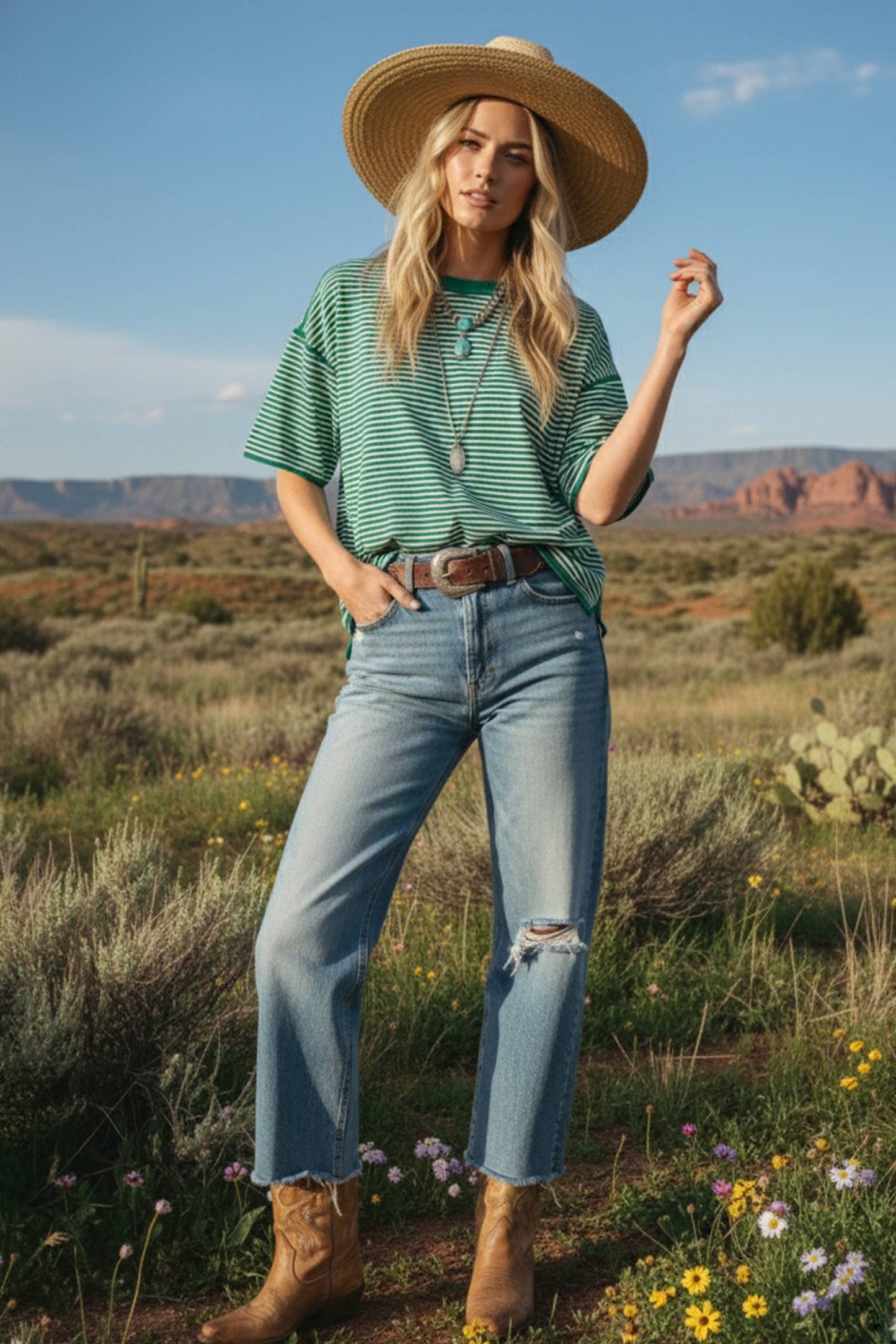 Striped Oversized Knit Top