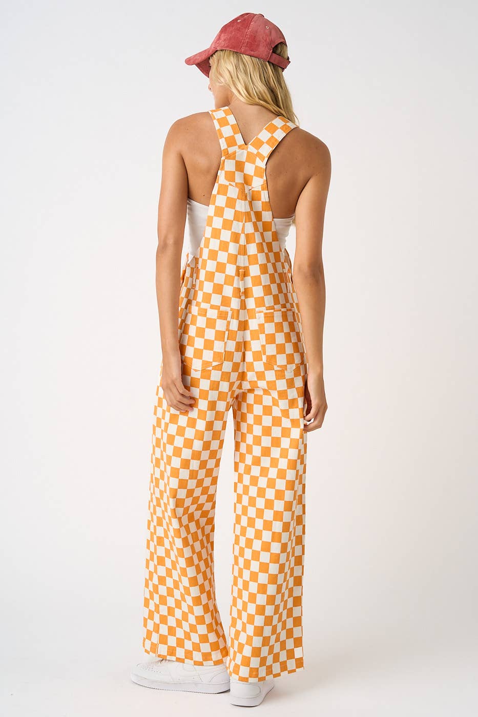 mittoshop - GAME DAY CHECKERED WIDE LEG BIB OVERALLS