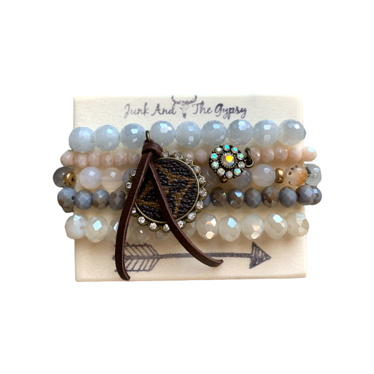 Junk And The Gypsy - Dolce Light Blue Repurposed Bracelet