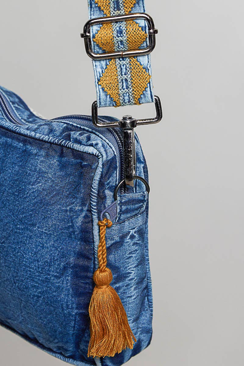 Pol Clothing - Boheme Denim Mini Crossbody Bag