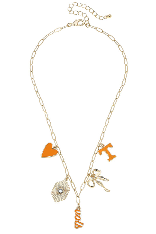 Canvas Style - Tennessee Vols Paper Clip Charm Collector Necklace