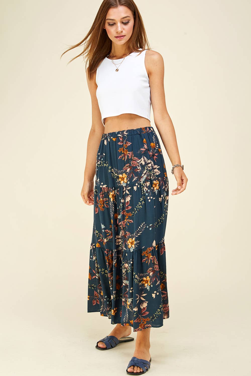 Three Layered Floral Skirt