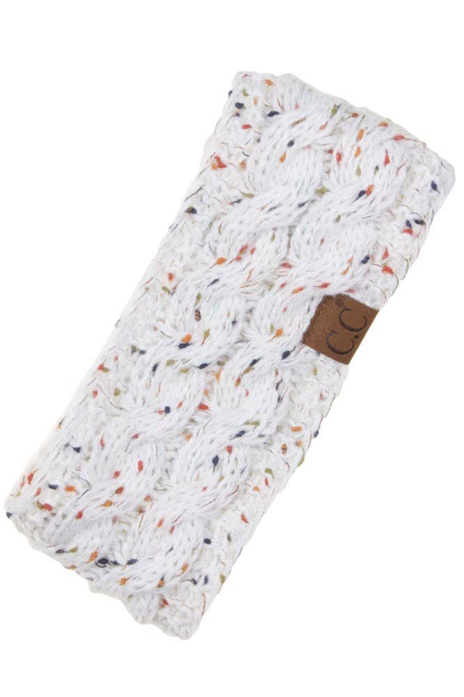 C.C Chunky Knit Confetti Sherpa Lined Headband