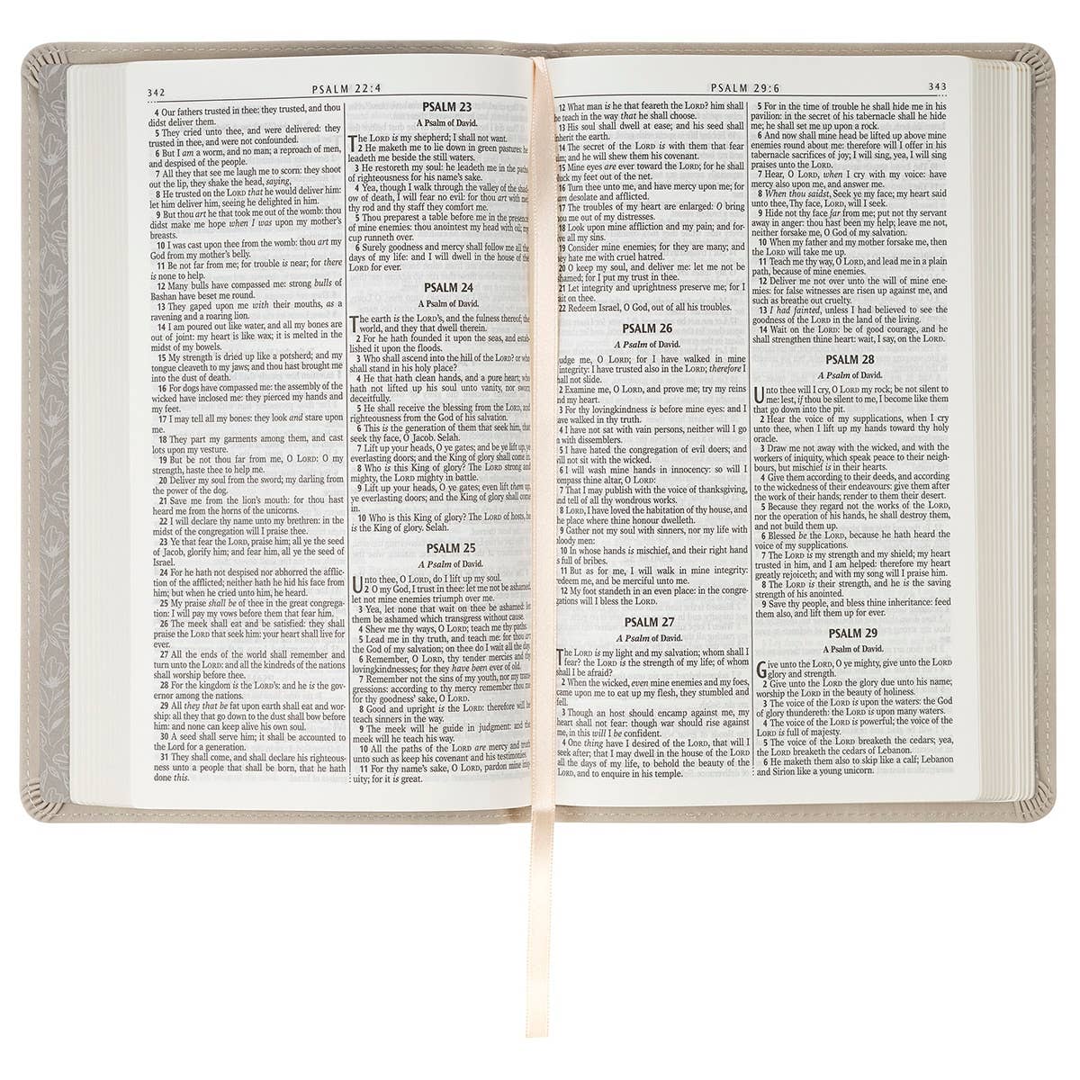 KJV Bible Gift Edition Faux Leather Taupe