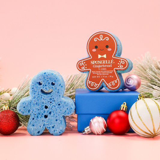Spongellé  |  Bestsellers: Fall, Halloween, Christmas 2026 - Gingerbread Gingerbread Holiday Buffer Christmas Stocking 