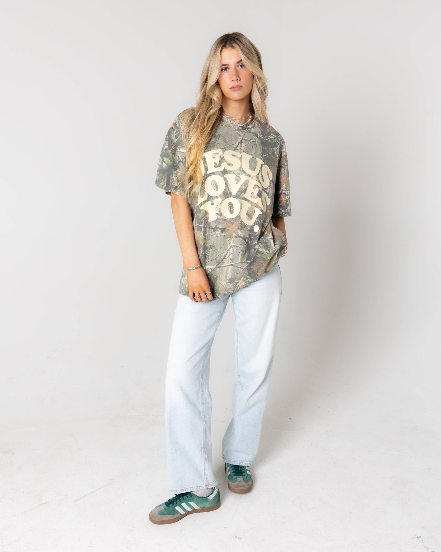 Jesus Loves You Company - LMTD || Heavyweight Camo Tee || Oversized {Ready To Ship}