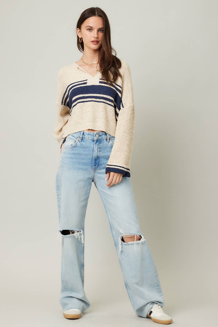 Striped Long Sleeve Sweater