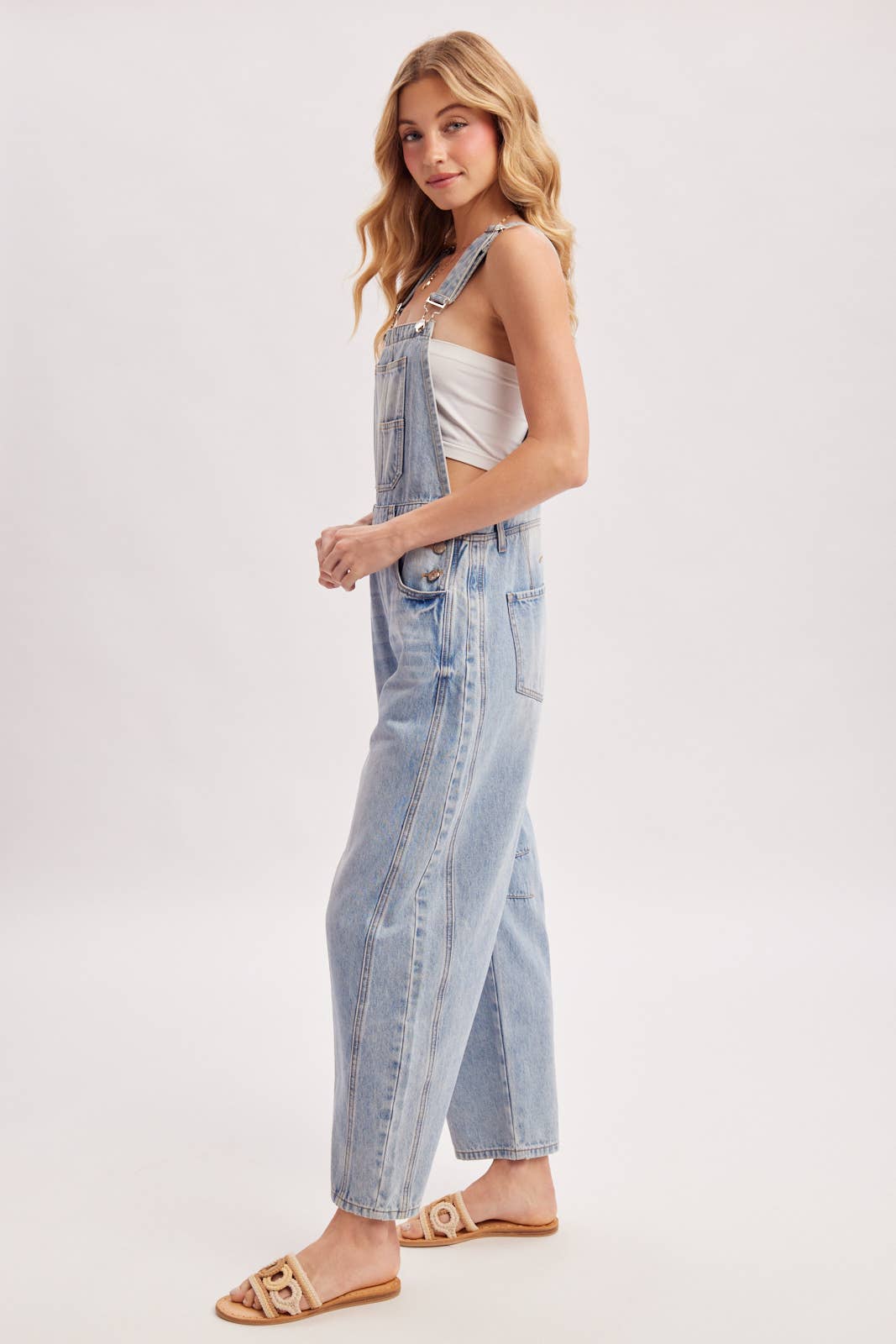 Bluivy - DENIM BARREL OVERALLS