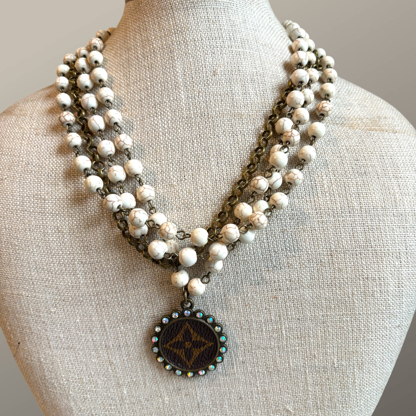 Junk And The Gypsy - White Howlite Turquoise Layered Necklace