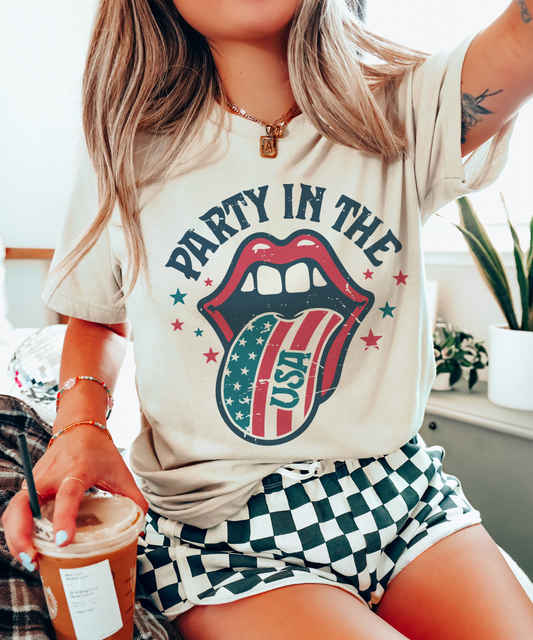 THE LATTIMORE CLAIM - Party In The USA - Cream Tee