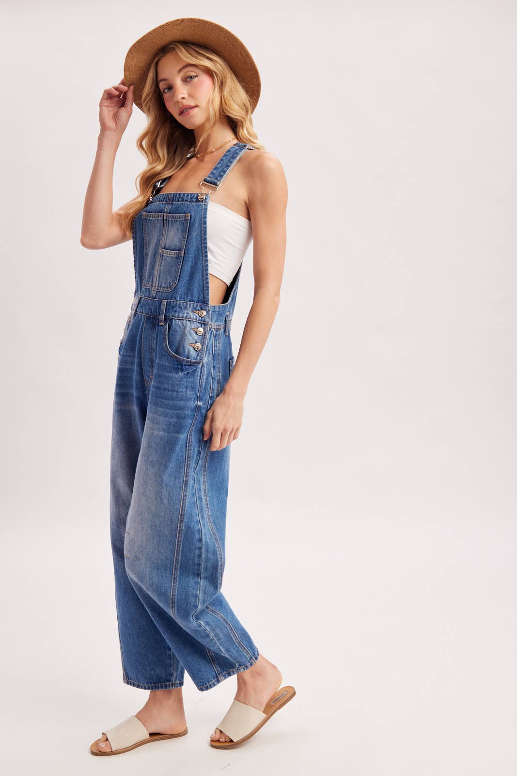 Bluivy - DENIM BARREL OVERALLS