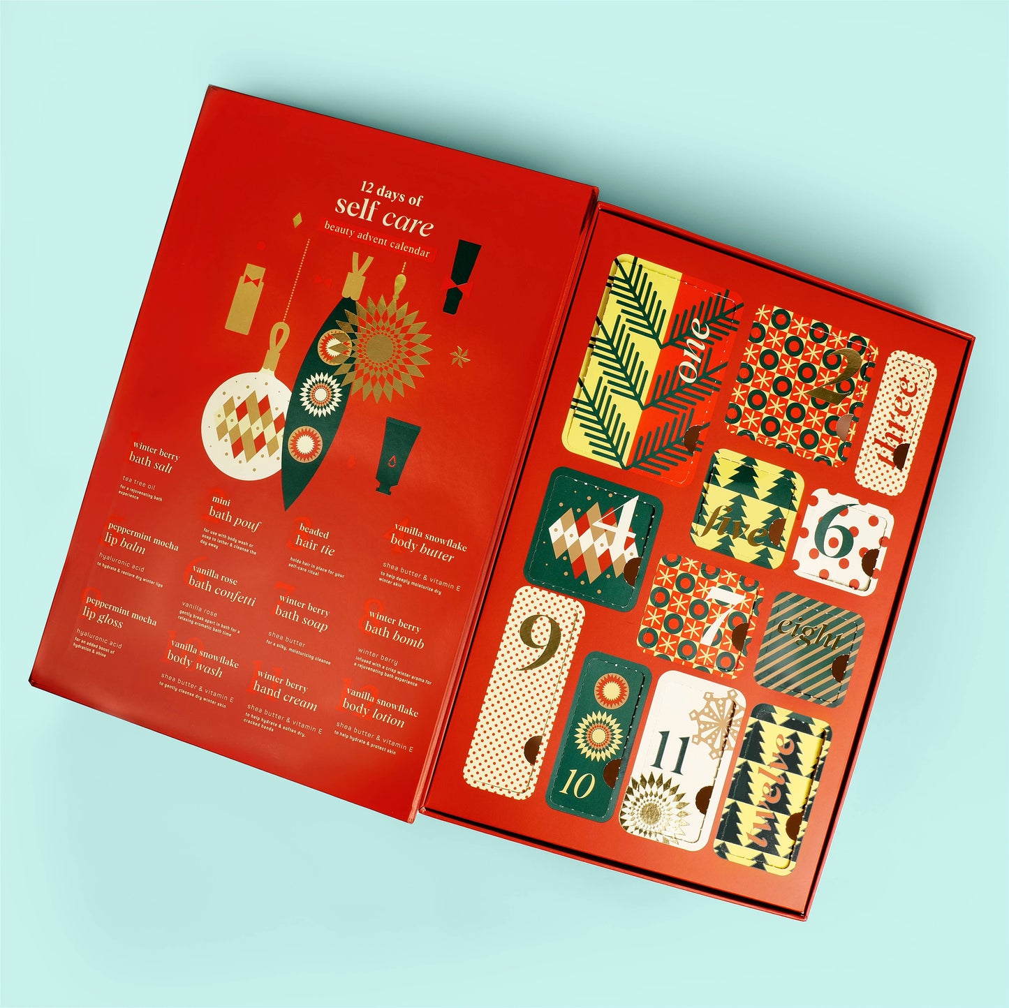Christmas Holiday Self Care Beauty Advent Calendar 12 Days
