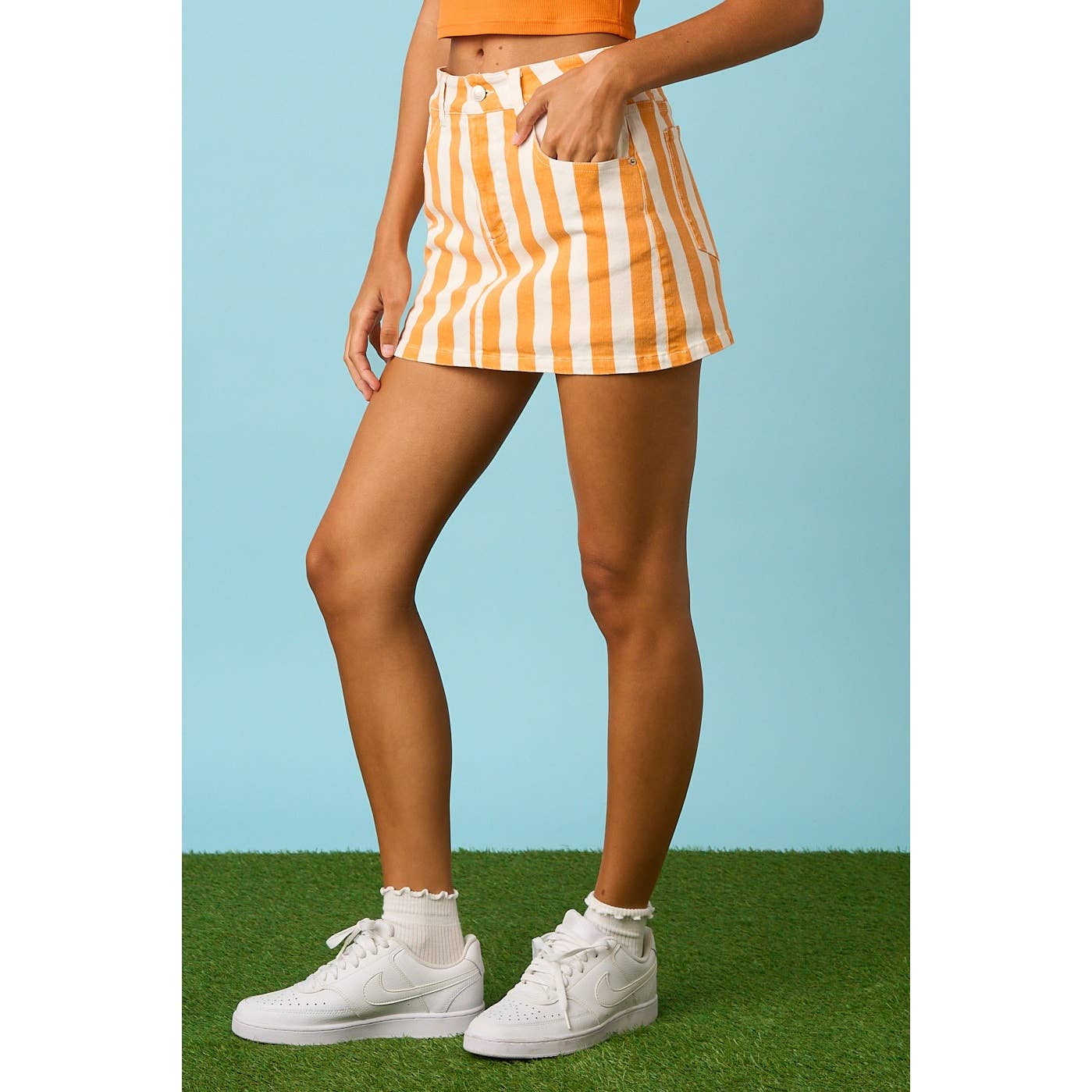 mittoshop - GAME DAY STRIPED MINI SKORT
