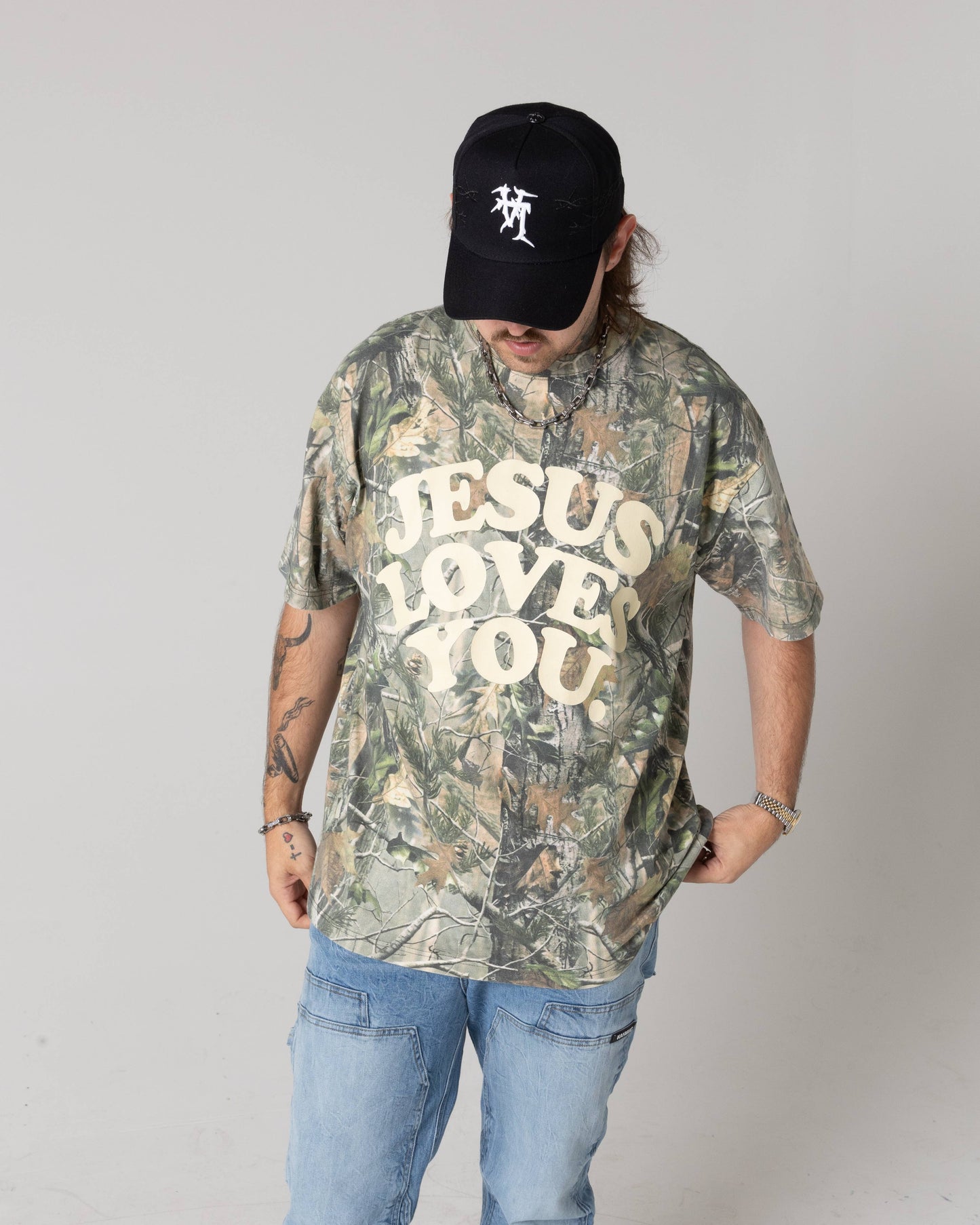Jesus Loves You Company - LMTD || Heavyweight Camo Tee || Oversized {Ready To Ship}