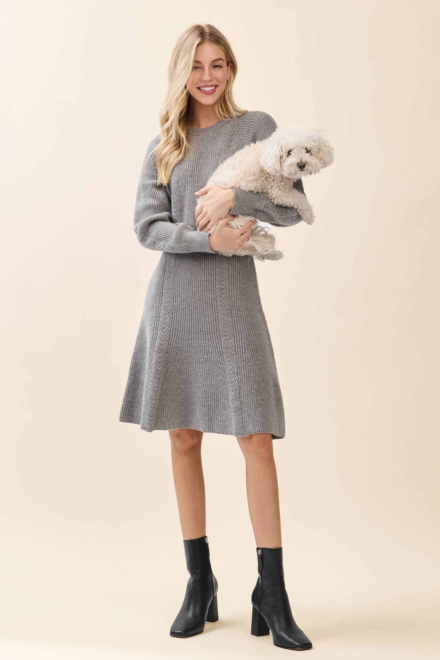 Ribbed Knit Sweater Dress OD52027