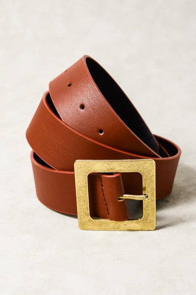 JOSSLYN by wall to wall - CLASSIC OVERSIZED SQUARE BUCKLE BELTS | 40BT604