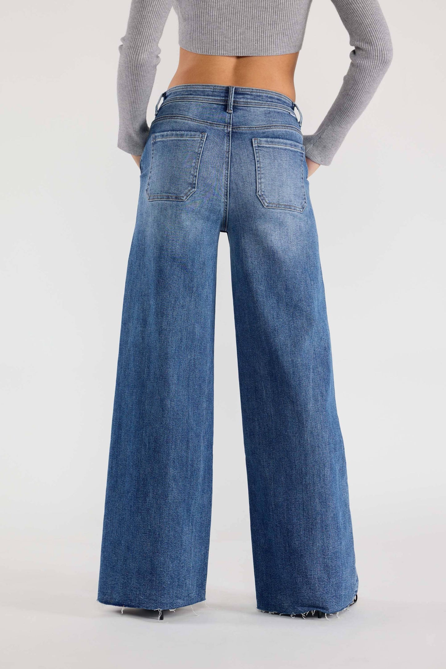 OPEN PACK Relaxed Wide Jeans Waist String XP7004