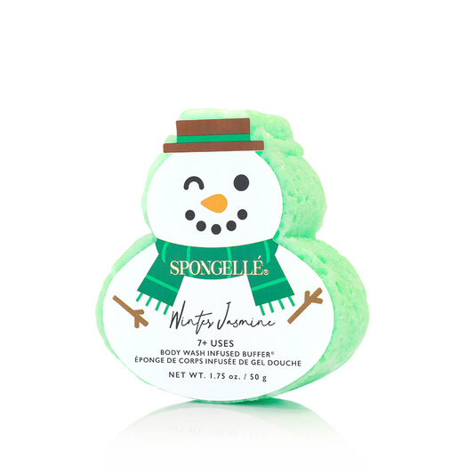 Spongellé  |  Bestsellers: Fall, Halloween, Christmas 2026 - Winter Jasmine Snowman Holiday Buffer Christmas Stocking