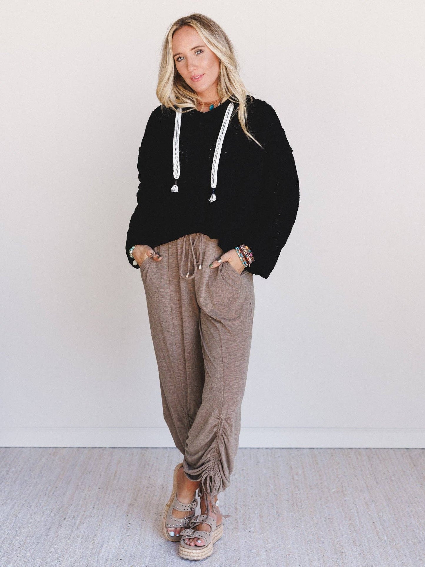 Solie Cinched Pants - Mocha