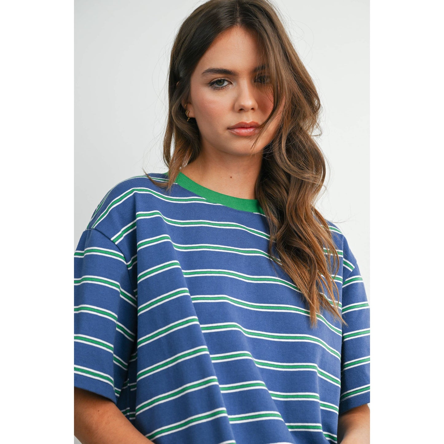 Cropped T-Shirt with stripes