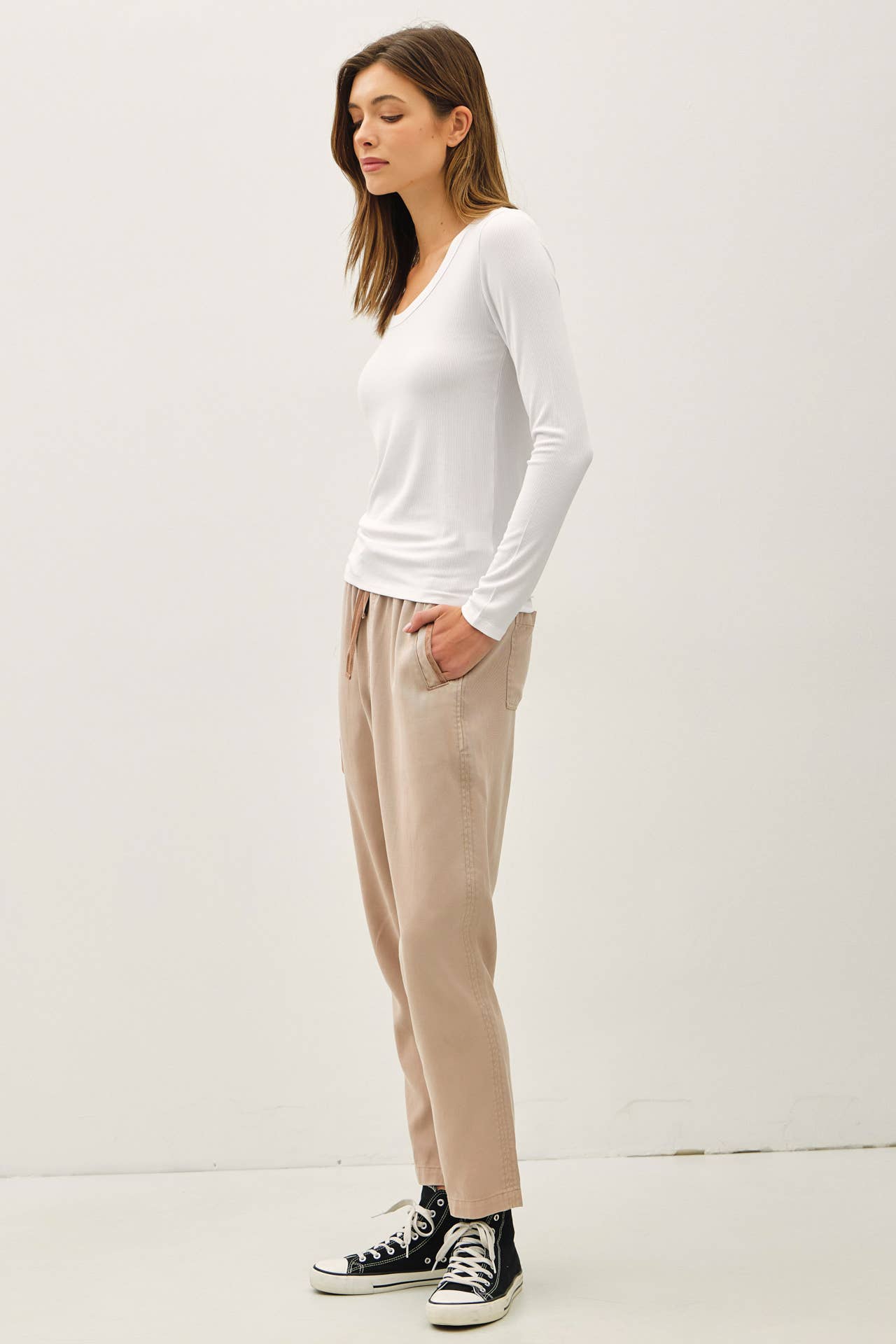 ULTRA SOFT BASIC SCOOP NECK LONG SLEEVE TEE