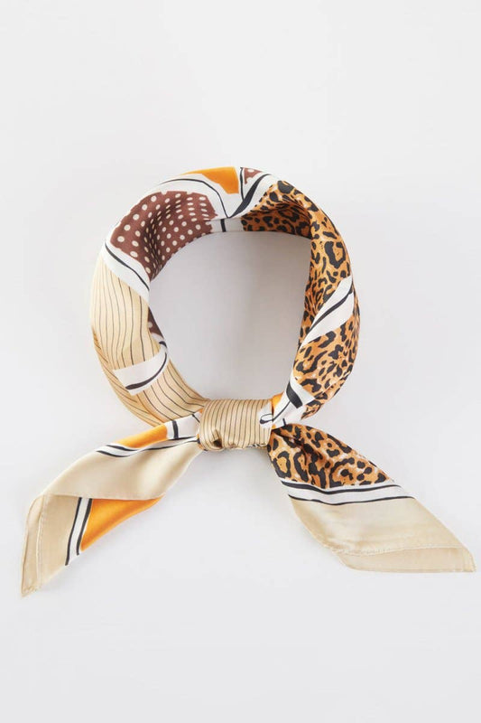 Wholesale Accessory Market - Wild Stallions Orange Square Satin Scarf