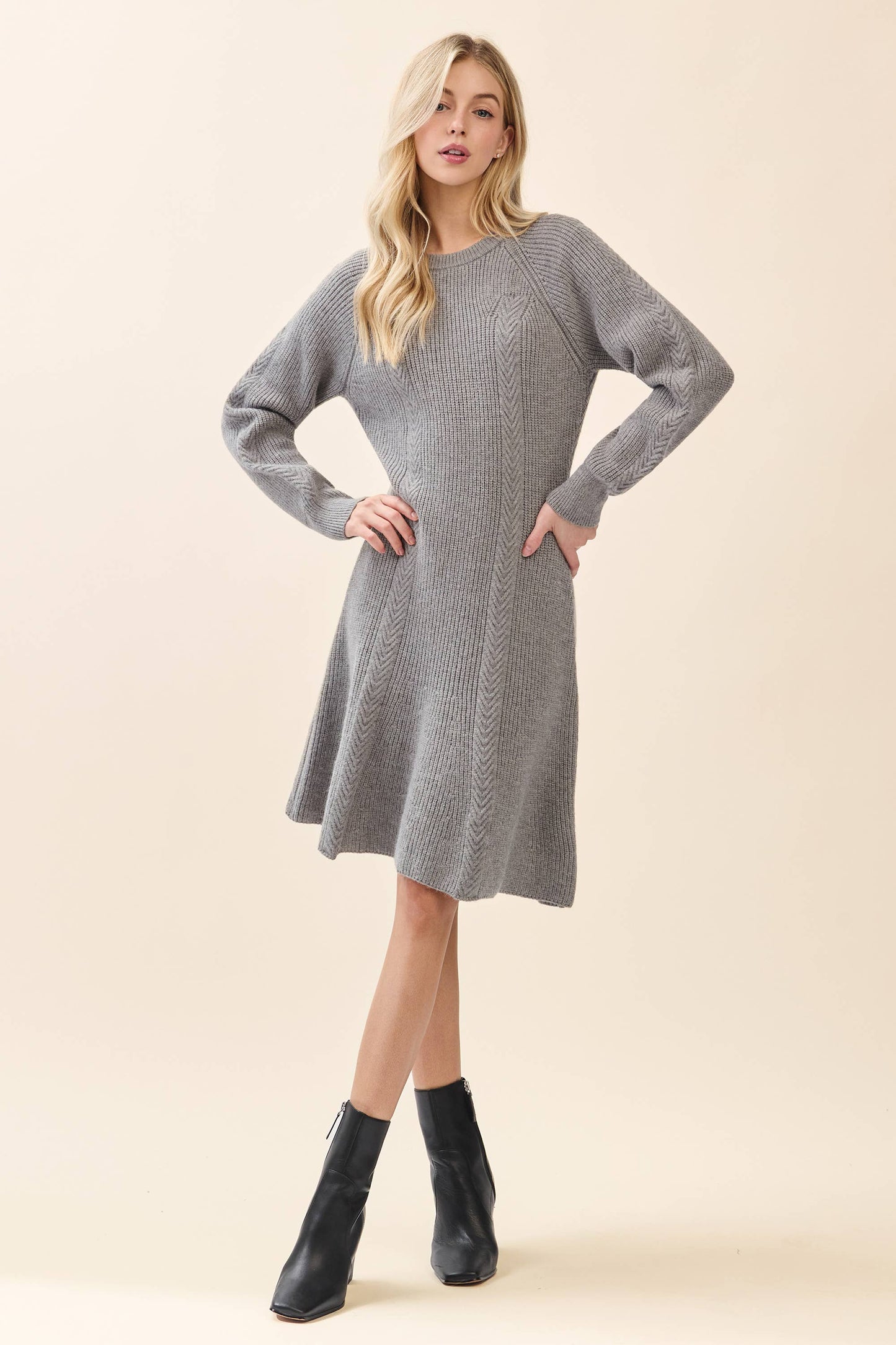 Ribbed Knit Sweater Dress OD52027