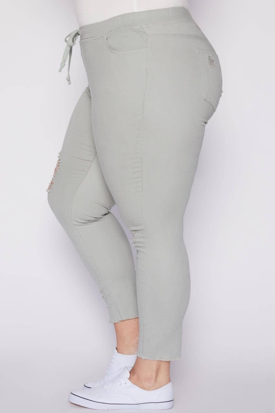 Plus Size High Rise Ankle Jogger-XP961121