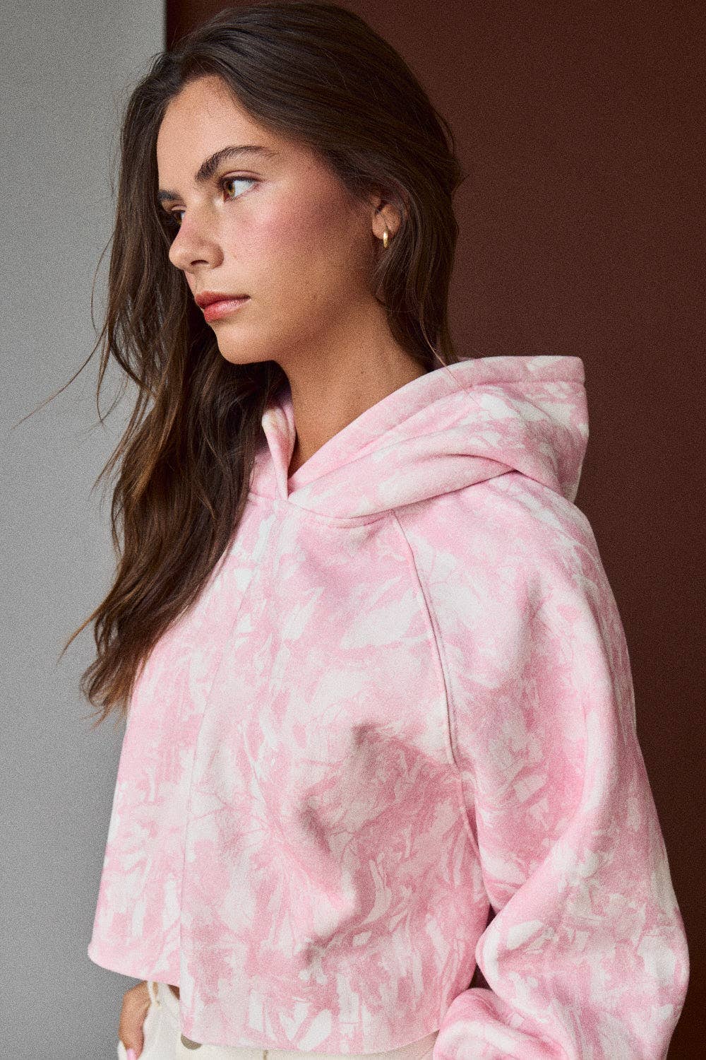 PT19161-3 - CAMO CROPPED HOODIE TOP