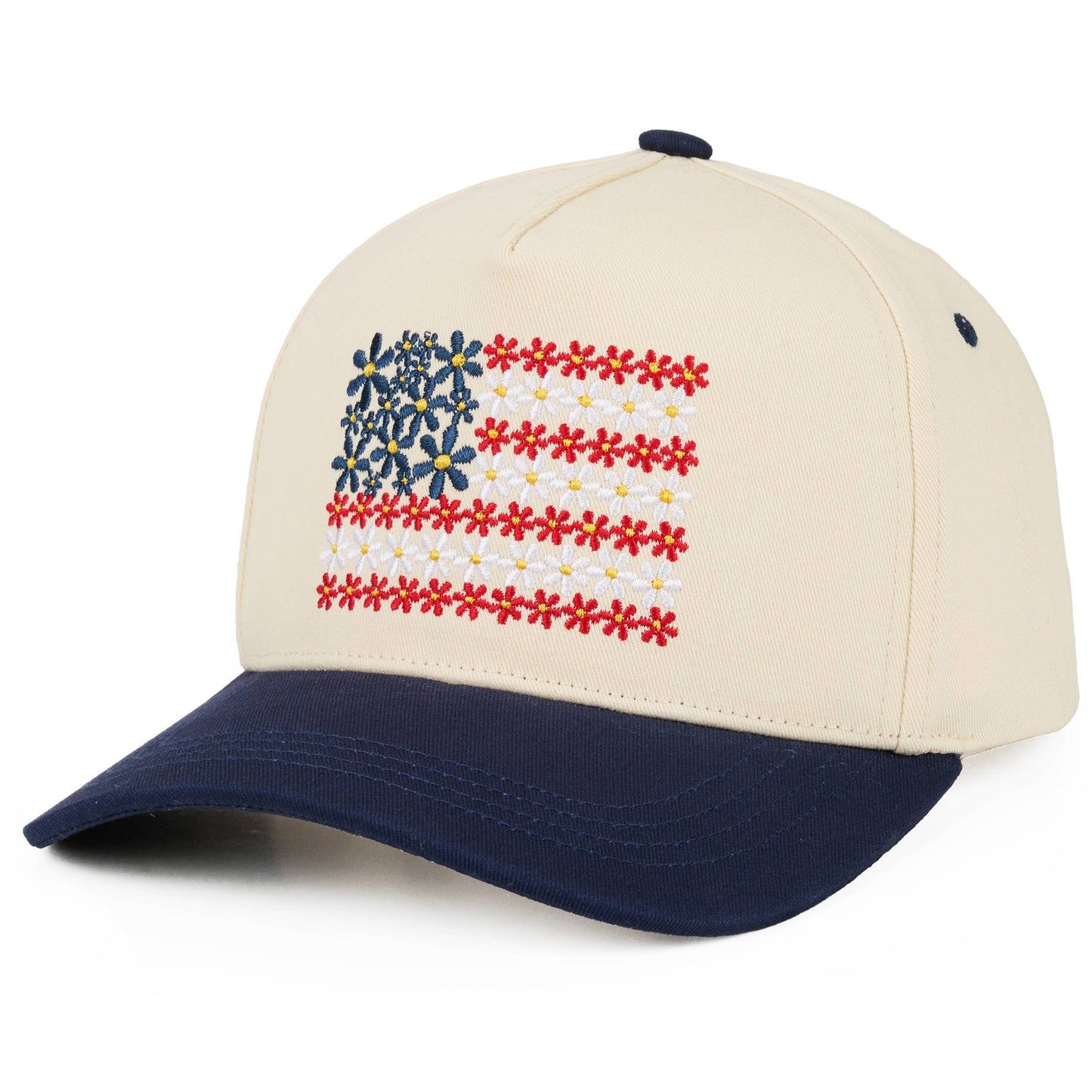 Floral Flag Pattern Trucker Hat