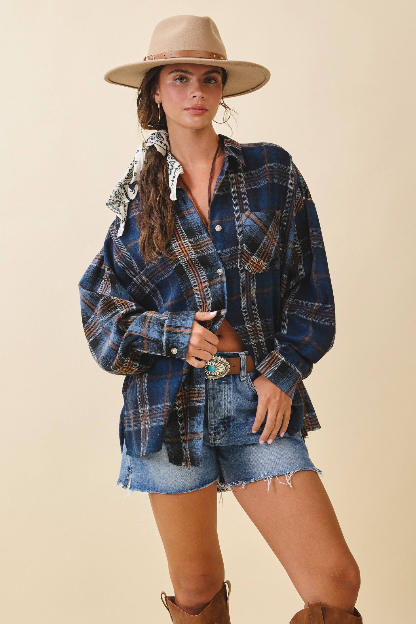 8376EN Kambrie Plaid Flannel Shirt