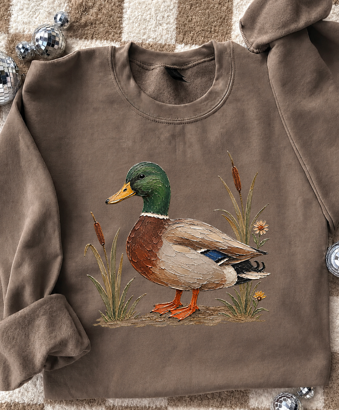 THE LATTIMORE CLAIM - The Dapper Duck - Mocha Sweatshirt