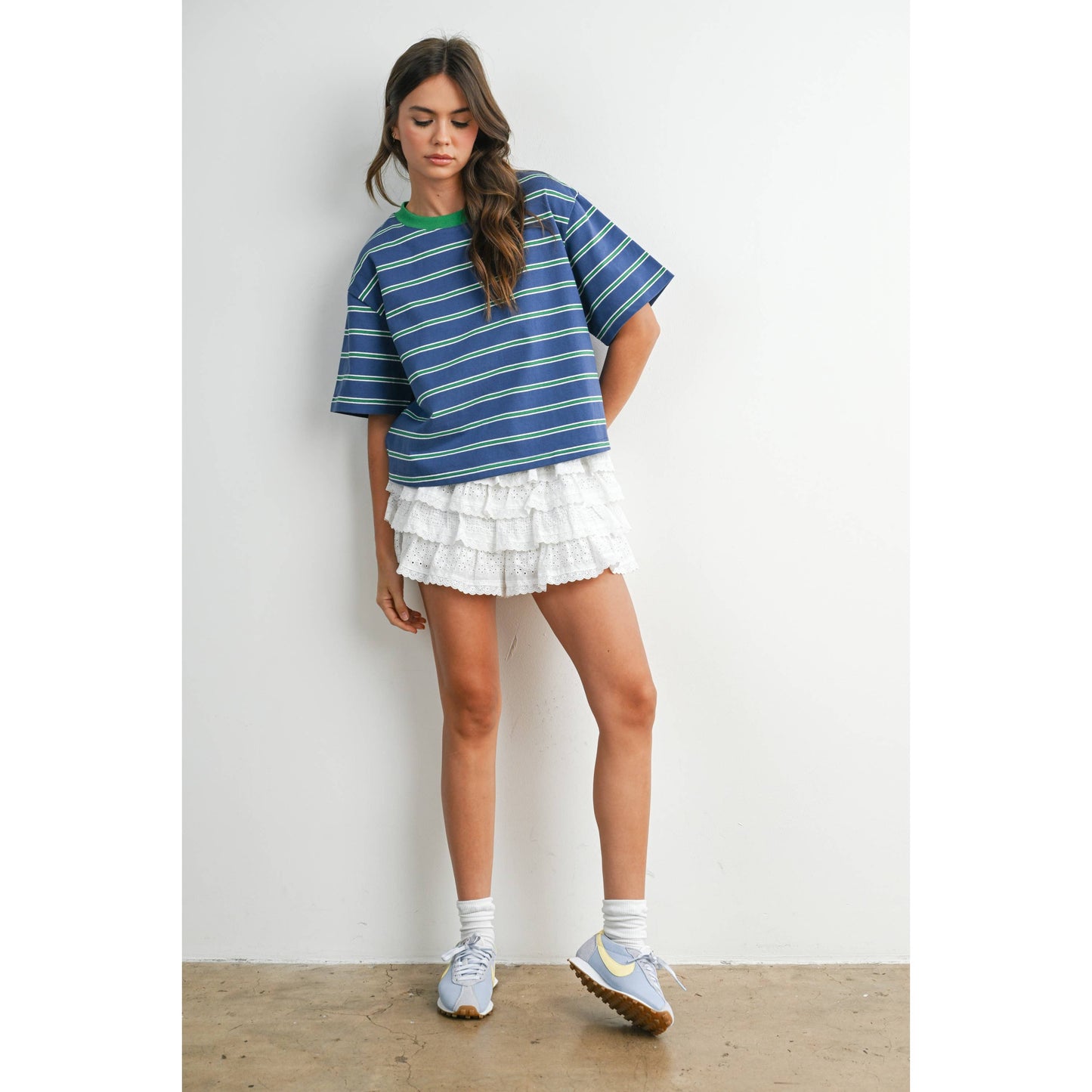 Cropped T-Shirt with stripes