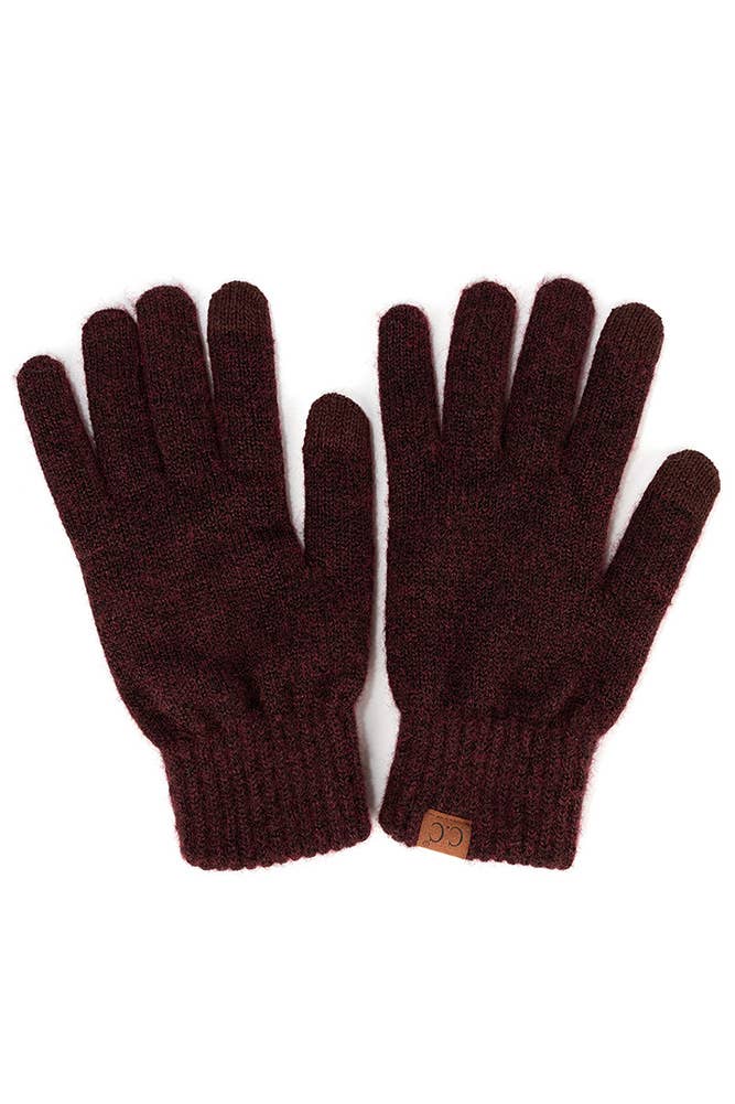 C.C Heather Knit Plain Gloves