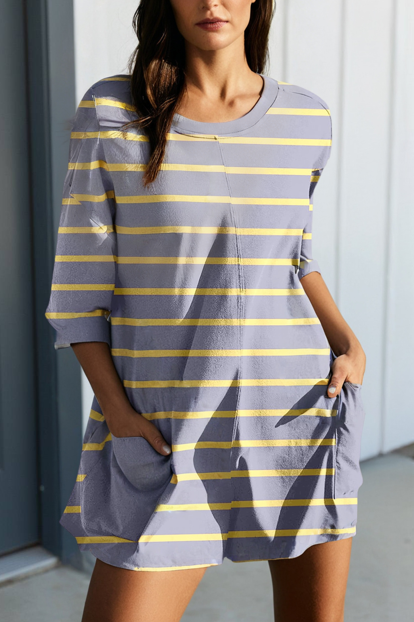 V Neck Short Sleeve Loose Romper