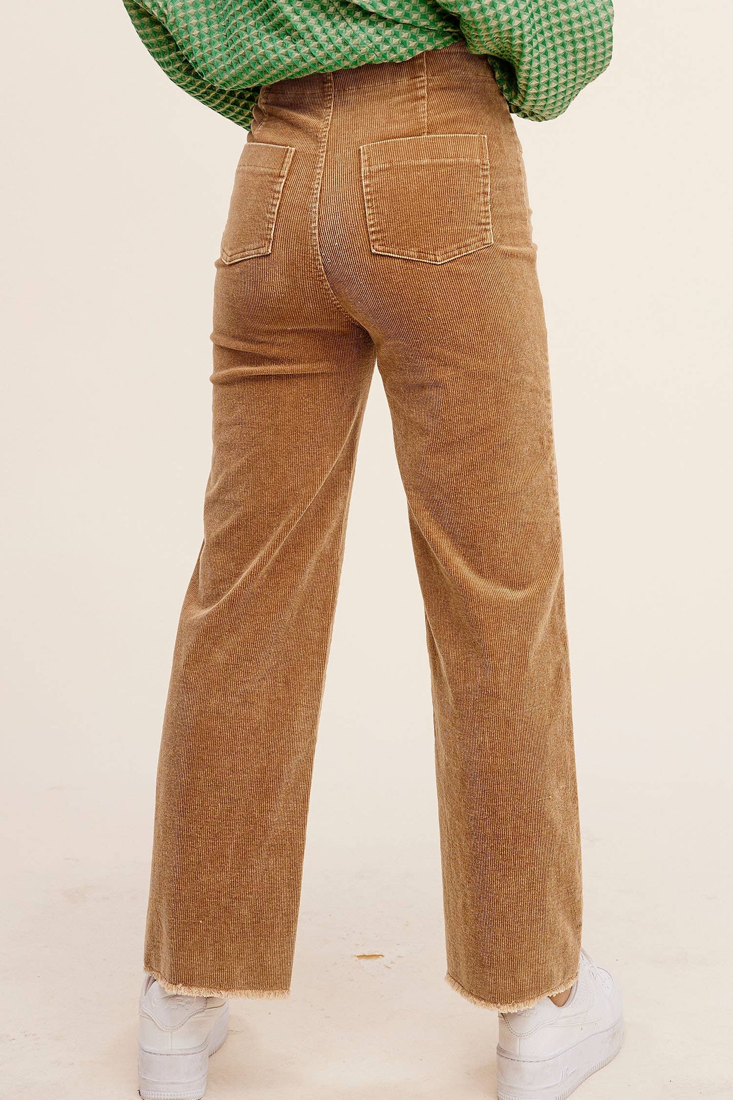MCP4220-Mineral Washed High Waisted Wide Leg Corduroy Pants