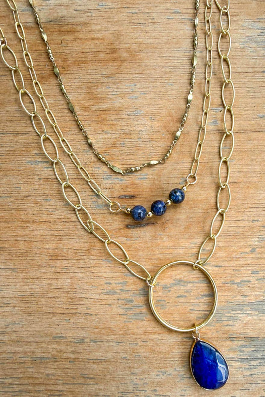 Hadlee Necklace- Blue
