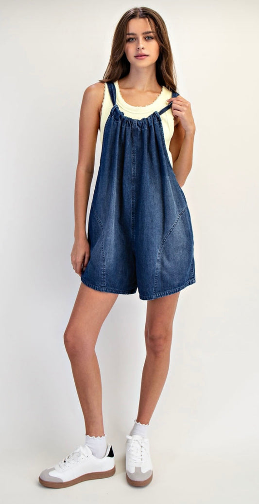 Denim romper